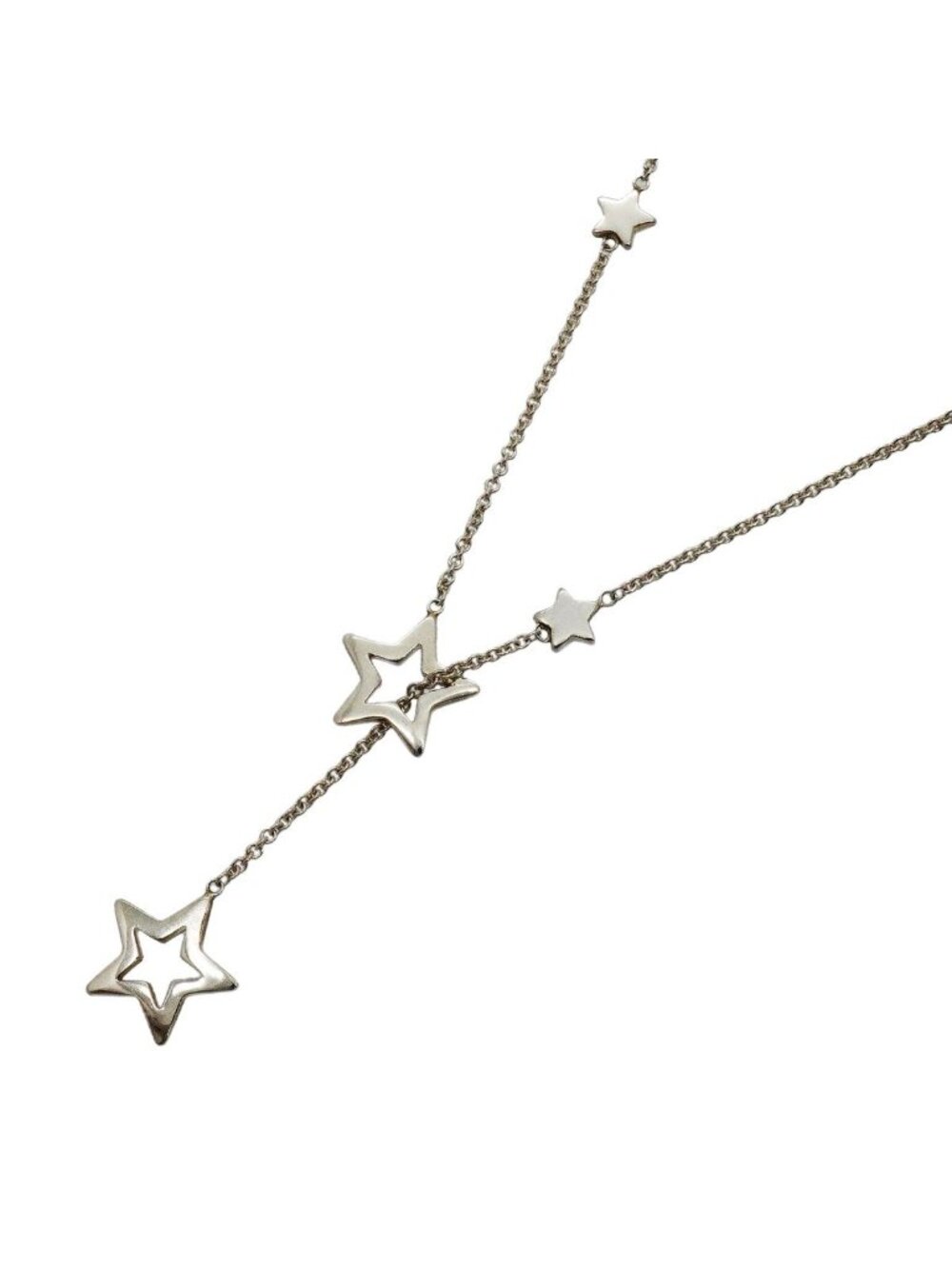 Tiffany & Co Necklace Star Link Lariat 925 Sterling Silver